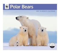 Carousel Worldwide WWF Calendrier mural 2027 Grand calendrier mural 2027 - 16 mois, photographie de la faune arctique, calendrier mural mensuel, 35,6 x 30,5 cm, cadeau