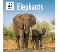 Carousel Worldwide WWF Calendrier mural carré 2027 avec éléphants 12 mois