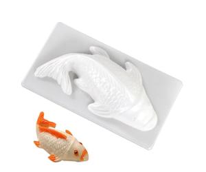Carp Chocolate Mold, PP 3D Koi Fish Dessert Shape | Rice Cake Jelly Baking Tool Reusable Fish Design Sweet Making Form Kitchen Baking Accessory 1 Piece, Creates Decorative Traditional Style Treats For