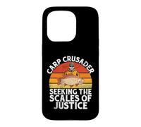 Carp Crusader Cherche la Balance de la Justice Pêche à la Carpe Coque pour iPhone 15 Pro