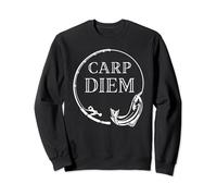Carp Diem Seize the Carp Funny Fishing Carpe Diem Pun Sweatshirt