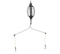 Carp Fishing Feeder Baits Cage, Spring Fish with Holder, Inline Methods Hook Rigs Set Sinkers Tackle with Hooks and Bait