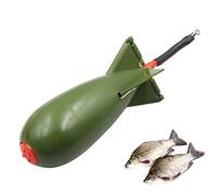 Carp Fishing Rocket Feeder, Fishing Spomb Rocket Shape Spod Fishings Feeders, Float Lure Bait Holder Pellet, Float Lure Bait Holder Container, Spomb Pellet Feeders For Position Fishiing Accessories