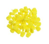 Carp Hair Rigs, 50pcs Simulated Yellow Corn Hook Bait, PVC Artificial Flavor Cãrp Fishing Lures for Freshwater Saltwater, Secure Stopper for Boilies Bâit, 0.39x0.51x0.16 inches, 50 Rigs
