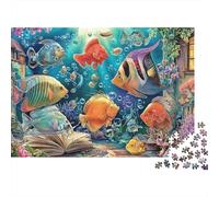 Carp Jigsaw Puzzles for Adults 1000 PiècesOcean Creatures Puzzles for Adults, Family Puzzle Game Birthday Gifts.Challenge High Difficulty Charming Streets Scene Défi Colourful Cart