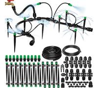 CARPATHEN Système d'irrigation goutte à goutte - Système d'irrigation réglable à connexion rapide pour jardins jusqu'à 40 m, plates-bandes surélevées - Système d'arrosage complet - Émetteurs 1/4