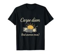 Carpe Diem (mais snooze once) Motif drôle de lever de soleil T-Shirt