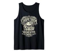 Carpe Diem Memento Mori Crâne Roses Gothique Débardeur