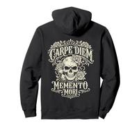 Carpe Diem Memento Mori Crâne Roses Gothique Sweat à Capuche