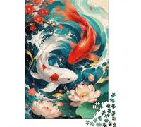 Carpe Koï 1000 Pièces Mini Puzzle pour Adultes | 52x38cm Carton Décoration Bureau Coupe Précise Détente