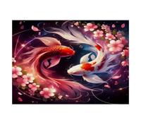 Carpe Koï 500 Pièces Mini Puzzle pour Adultes | 52x38cm Carton Décoration Bureau Coupe Précise Détente Familiale