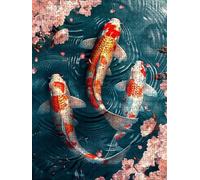 Carpe Koi Fleur De PêChe Puzzle 5000 Pieces, Puzzle Adulte 5000, Impossible Classique Jigsaw, Familial Puzzles Jeu de, Jigsaws en Bois, pour Jeu Éducatif Défi, Décoration Murale Cadeau FNKL5-977