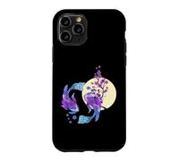 Carpe koï Japonaise Pleine Lune Yin Yang Cherry Blossom Coque pour iPhone 11 Pro