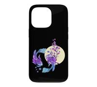 Carpe koï Japonaise Pleine Lune Yin Yang Cherry Blossom Coque pour iPhone 13 Pro
