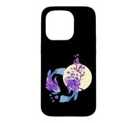 Carpe koï Japonaise Pleine Lune Yin Yang Cherry Blossom Coque pour iPhone 15 Pro