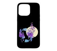Carpe koï Japonaise Pleine Lune Yin Yang Cherry Blossom Coque pour iPhone 15 Pro Max
