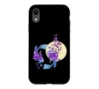 Carpe koï Japonaise Pleine Lune Yin Yang Cherry Blossom Coque pour iPhone XR