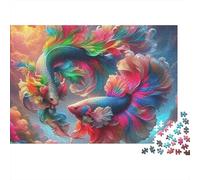 Carpe koï Puzzle 1000 Pièces - Challenge Zen, Carte Géographique À Assembler, Poster Inclus, Cadeau Éducatif, 70x50cm/1000pcs