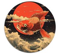 Carpe Koi Puzzles 1000 Pieces Cadeau Unique Jeu Éduchatif Défi Jouet À De Qualité Supérieure Peinture Art pour Adultes Et Enfants 1000pcs (67.5x67.5cm)