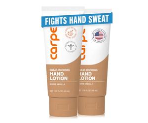 Carpe Lotion pour les mains absorbant la transpiration (lot de 2) Une lotion douce recommandée par les dermatologues qui aide à arrêter la transpiration des mains, idéale en cas d'hyperhidrose ou de