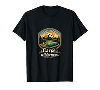 Carpe Wilderness Badge Graphique Camping Mountain T-Shirt