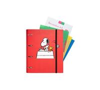 Grupo Erik - Pack: Classeur & Recharge Snoopy - Classeur A4 4 Anneaux - Feuilles A4 - Intercalaires - Fournitures Scolaires, Fournitures de Bureau