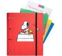 Grupo Erik - Pack: Classeur & Recharge Snoopy - Classeur A4 4 Anneaux - Feuilles A4 - Intercalaires - Fournitures Scolaires, Fournitures de Bureau