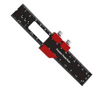 Carpenter Gauge - Woodworking Measuring Tool for Builders | Compact Aluminum Alloy Ruler with Fine Engraving & Pocket Size Portability for Marking Boards, Crafting Patterns and Project Planning
