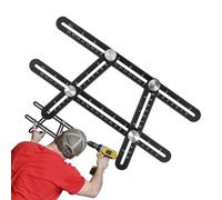 Carpenter Square Combo Square - Précision Positioning, Alloy Metal Triangle Ruler | Measuring Layout Tool, Metal Square Ruler Carpentry Aluminum Metal Woodworking Roofing Engineering Tiling