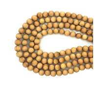 CarpenterC 200 Pièces 6mm Magnifique Perles Naturelles Polies Rondes en Bois de Palissandre en Vrac Pour la Fabrication de Bijoux DIY Bricolage à la Main Artisanat