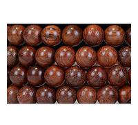 CarpenterC 200 Pièces 8mm Magnifique Perles Naturelles Polies Rondes en Bois de Palissandre en Vrac Pour la Fabrication de Bijoux DIY Bricolage à la Main Artisanat