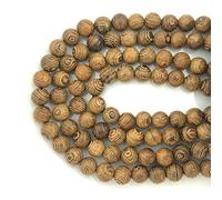 CarpenterC 500 Pièces 10mm Magnifique Perles Naturelles Polies Rondes en Bois de Palissandre en Vrac Pour la Fabrication de Bijoux DIY Bricolage à la Main Artisanat