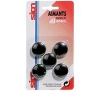 Carpentras - Aimants Ronds Diam 27 Noir Les 5