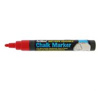 Carpentras Sign Lot De 3 Marqueurs Craie Liquide "Epw-4" Effaçable À Sec Pointe Conique 4 Mm Rouge