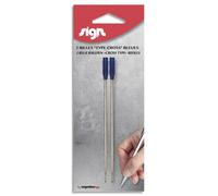CARPENTRAS SIGN SIGN Blister de 2 recharges billes compatible CROSS pointe moyenne. Coloris bleu