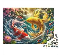 Carpes Koï 1000 Pièces Mini Puzzle pour Adultes | 52x38cm Carton, Décoration Maison, Découpe Précise, Cadeau Anniversaire, Détente
