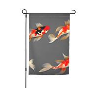 Carpes koï traditionnelles avec imprimé de petits drapeaux pour cour, jardin, drapeau épais pour porches, pelouses, résistant à la décoloration