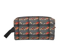 Carpes koï traditionnelles avec imprimé de pois - Pochette de rangement portable pour maquillage - Grande capacité