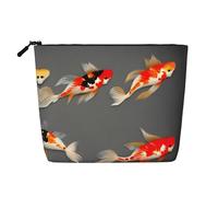 Carpes koï traditionnelles avec pois, trousse de toilette polyvalente, parfaite pour un usage quotidien et les voyages d'affaires, Noir , Taille unique, Trousse de toilette
