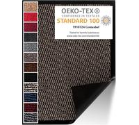 Carpet Diem Paillasson Interieur Entree 80x120 cm en Beige-Noir I Tapis Entree Interieur Absorbant pour Une entrée Propre I Antidérapant & Entretien Simple I Fabriqué en EU