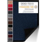 Carpet Diem Paillasson Interieur Entree 80x120 cm en Bleu-Noir I Tapis Entree Interieur Absorbant pour Une entrée Propre I Antidérapant & Entretien Simple I Fabriqué en EU