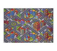 Carpet Studio Tapis Voiture Enfant 140x200cm, Tapis de Jeux Bebe, Chambre Fille et Garçon, Antidérapant, 30°C Lavable - Big City