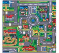 Carpet Studio Tapis Voiture Enfant 95x100cm, Tapis de Jeux Bebe, Chambre Fille et Garçon, Antidérapant, 30°C Lavable - Playcity
