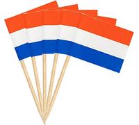 Carpeta 50 pièces * Pique-drapeaux + cure-dents * pour fête et fête de pays | Flag Picks Décoration Décoration de fête Drapeau Drapeaux Pays, Édition: Pays-Bas