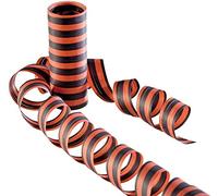 Carpeta 72 serpentins * Halloween * Décoration pour fête et anniversaire | 4 rouleaux en noir et orange | Fête à thème