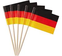 Carpeta Lot de 50 piques de drapeaux + cure-dents pour fête et fête de pays | Flag Picks Décoration de fête Drapeau Pays Édition : Allemagne