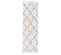 CarpetFine Tapis à Poils Longs Eddy Couloir Beige 80x600 cm | Tapis Moderne pour Le Salon et la Chambre à Coucher