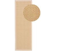 CarpetFine Tapis Couloir Sisal Sofia Beige 70x200 cm | Tapis Moderne pour Le Salon et la Chambre à Coucher