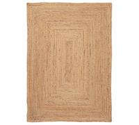 CarpetFine Tapis Jute Nele Rectangulaire Couleur Naturelle Beige 100x150 cm tissé à la Main en Jute | Tapis Naturel Moderne Uni en Tapis tissé Plat de Style Boho pour Le Salon et la Chambre à Coucher