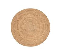 CarpetFine Tapis Jute Nele Ronde Couleur Naturelle Beige Ø 120 cm tissé à la Main en Jute | Tapis Naturel Moderne uni de Style Boho pour Salon et Chambre.